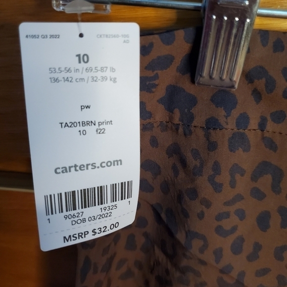 NWT Carters Kid Leopard Rayon Midi Skirt Size 10 - Picture 5 of 7
